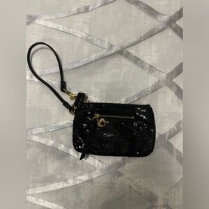 vintange coach black sequin mini purse